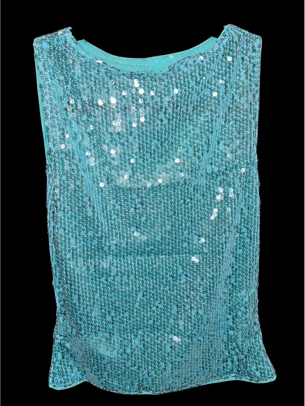 Athiral Light Blue Sequin Sleeveless Tank Top Size XS